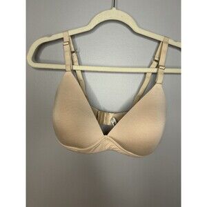 LIVELY Deep-V No-Wire Bra Nude Beige Size 36DD